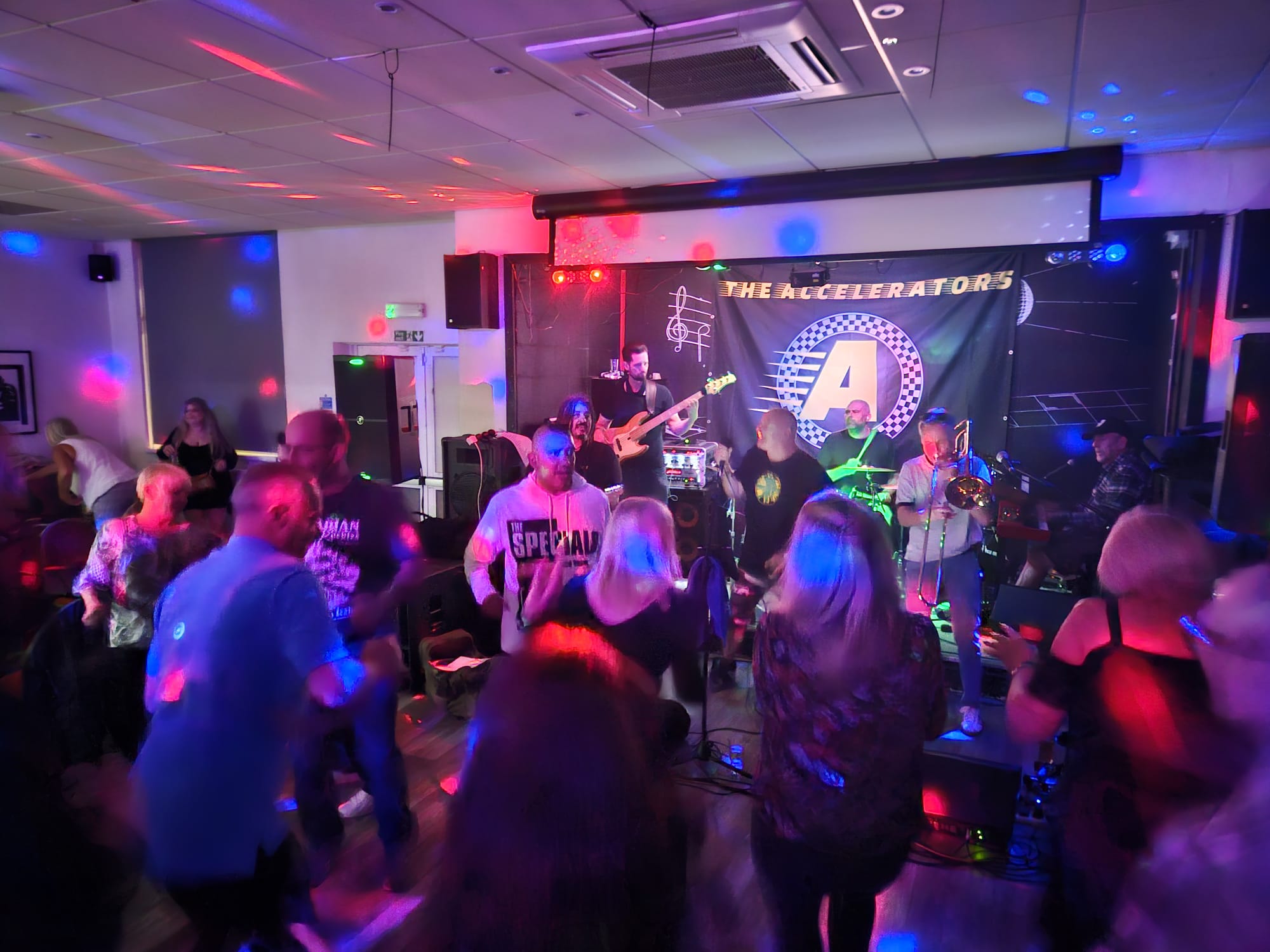 A Ska band playing at the Wote Street Club